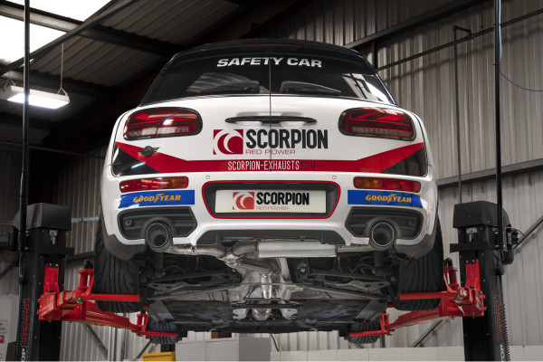 Scorpion Exhaust GPF Back System MINI Clubman F54 2019-24 - Carbon Fibre 114mm Ascari Trims