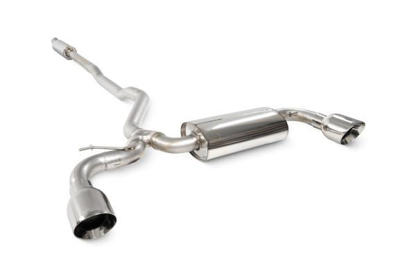 Scorpion Exhaust Resonated Cat Back System MINI Clubman F54 2015-18 - Polished 114mm Daytona Trims