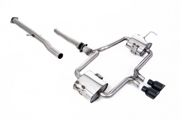 Milltek R53 Catback Exhaust Hatchback - Non-Resonated Cerakote Black 76mm Trims SSXM480