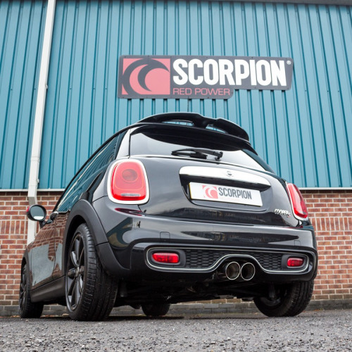 Scorpion Exhausts Catback System Polished 100mm Daytona - Resonated MINI F56 Non-GPF Cooper S
