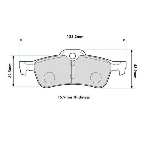 PBS ProTrack ProRace Rear Brake Pads R50 R52 R53 8139