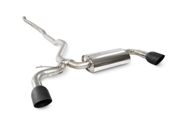 Scorpion Exhaust Non Resonated Cat Back System MINI Clubman F54 2015-18 - Ceramic Black 114mm Daytona Trims