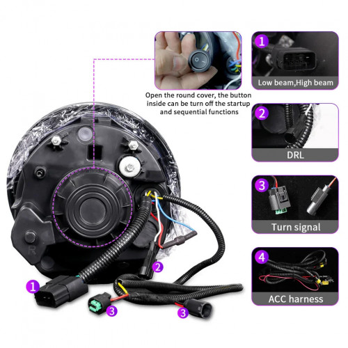 Mini SMPS2012 Archaic LED Projector Headlights R50 R52 R53