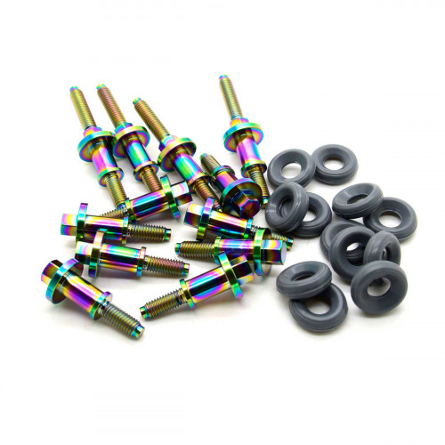 Orranje Rainbow Titanium Rocker Cover Bolt & Spacer Kit R53 R52 R50