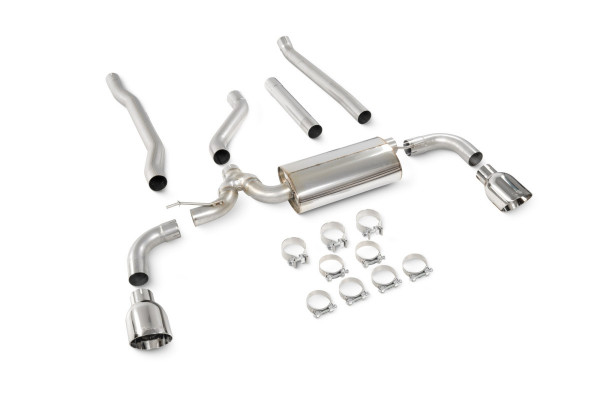 Scorpion Exhaust Non Resonated Cat Back System MINI Clubman F54 2015-18 - Polished 114mm Daytona Trims