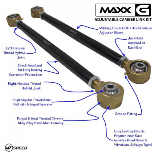 M7 MAXX-G Adjustable Rear Control Arms | Orranje
