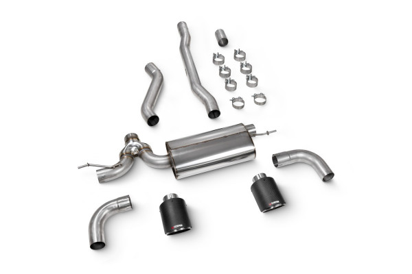 Scorpion Exhaust GPF Back System MINI Clubman F54 2019-24 - Ceramic Black 114mm Daytona Trims