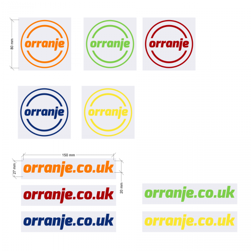 Orranje Vinyl Stickers