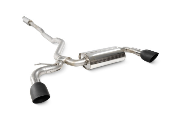 Scorpion Exhaust Resonated Cat Back System MINI Clubman F54 2015-18 - Ceramic Black 114mm Daytona Trims
