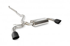 Scorpion Exhaust Non Resonated Cat Back System MINI Clubman F54 2015-18 - Ceramic Black 114mm Daytona Trims