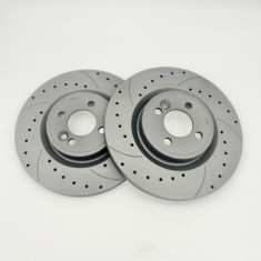 R56 JCW Brembo / Budweg Front Brake Discs - Drilled & Grooved 316x22mm