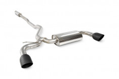 Scorpion Exhaust Resonated Cat Back System MINI Clubman F54 2015-18 - Ceramic Black 114mm Daytona Trims